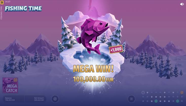 Mega Win screen sa Fishing Time